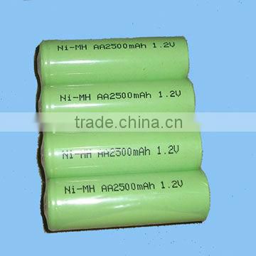 2500mAh AA rechargable battery Ni-Mh rechargeable battery 1.2v