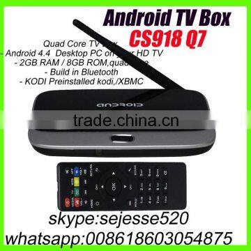 2015 NEW arrival CS918 tv box Android tv box WIFI Bluetooth Google Quad Core RK3188 CS918 2G 16G