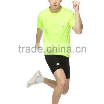 Promotional 100% Polyester Men's Plain Quick Dry Mesh Sports Short sleeve t shirts Factory Supplier