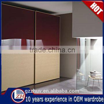 Modern laminate wardrobe design acrylic wardrobe with sliding door