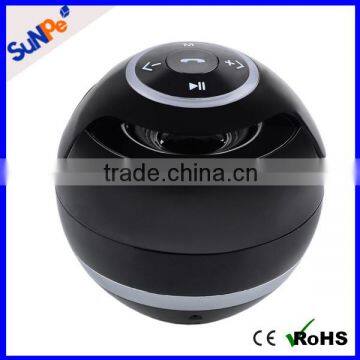 FM Radio Music Player Built-in Subwoofer Round Shape LED Mini Bluetooth Speaker for Gift photo-4