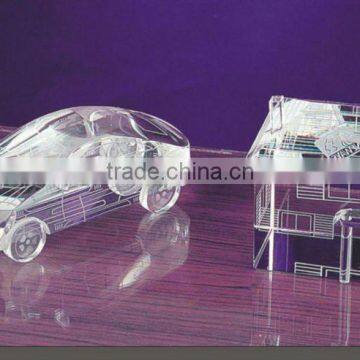 Nice mirror glass house model crystal structure model(R-1074