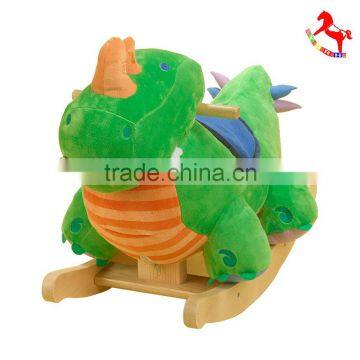 customized colorful dinosaur baby plush rocking chair baby rocker with music