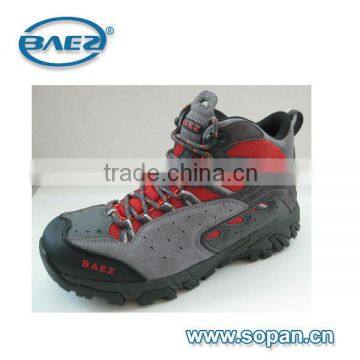 Cowsuede leather upper hiking shoes for men