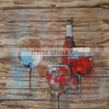 Hot Selling Art Modern Painting Handpainted Abstract Wine Glass Oil Painting