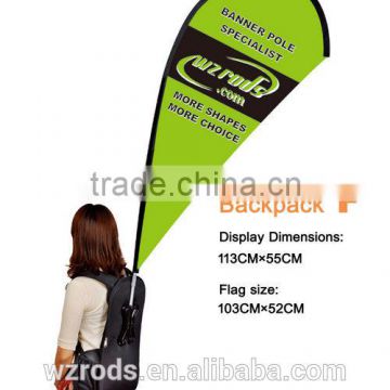 promotion street walking backpack flag