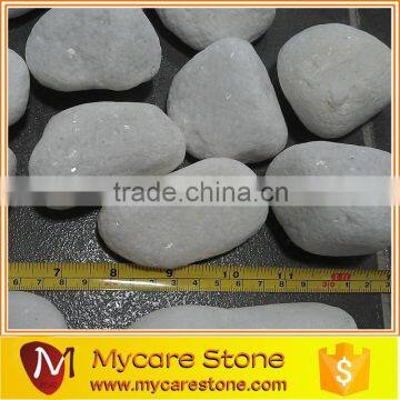 Factory directly sell 5-8 cm snow white pebble for landscaping