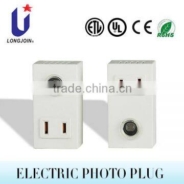 Electronic Switch Plug With Photo Sensor, Automatic Day-Night Switch