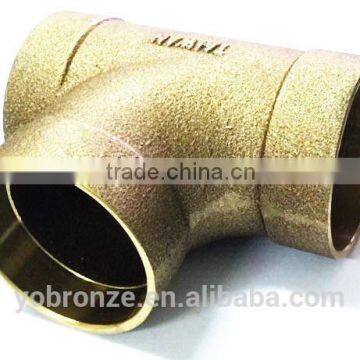 Good quality and made in Taiwan bronze casting DWV copper tee