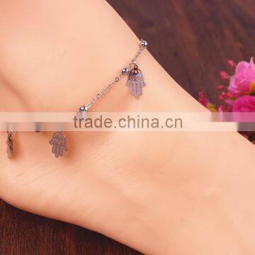 antique design A50019 silver baby anklets