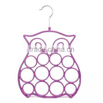 Velvet Flocked Scarf Tie Hanger Oraganizer, Owl Style photo-3