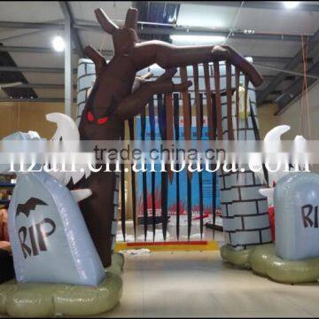 Lighted Inflatable Graveyard Arch/Inflatable Arch for Halloween photo-2