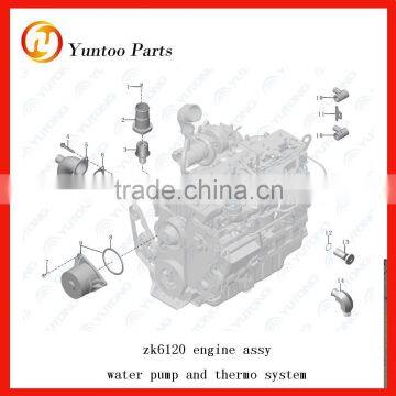 yutong bus isbe4 225 engine and export bus engine water pump