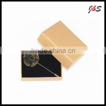 fashion Kraft paper gift box for lapel flower pin& lapel flower pin boxes HZ-LP028