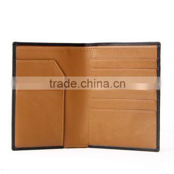 Black genuine Leather Travel Passport Holder