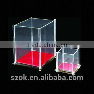 luxury design transparent acrylic gold display box for retail shop hot selling