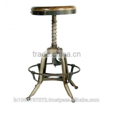 Stool distressed black