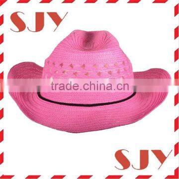 High Quality Summer Bulk Cowboy Color Straw Hats Wholesale photo-2