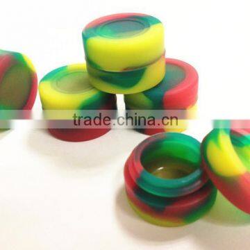 wholesale FDA food grade matte finish non stick small 3ml wax concentrate oil bho silicone storage jars