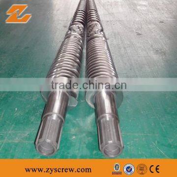 Bimetallic screw and barrel, conical twin screw cylinder, conical double screw barrel for pipe production line