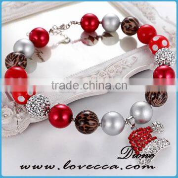 Colorful Glass Bead Handmade Christmas Adjustable Size Bracelet With Snowman Hat