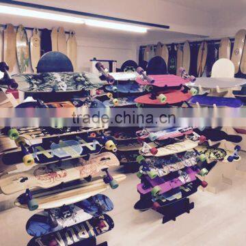 7 ply canadian maple wood skateboard with heat transfer