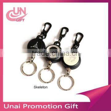 Creative Metal Retractable Reel Keychains With Wire Rope Anti-lost photo-5