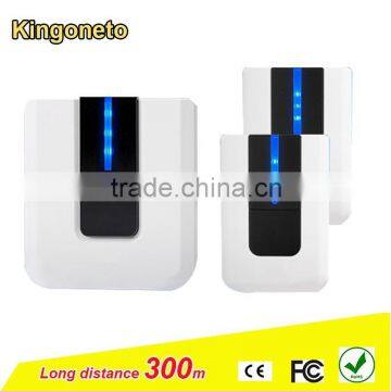 Wireless piano doorbell with 52 music tones 300m working distance multi receivers with battery AC power LED flash