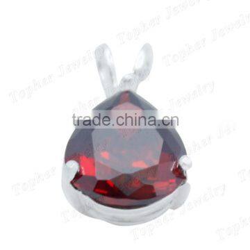 Fashion Good Quality Ziron Products CZ Main Stone Pendant Silver Jewelry photo-2