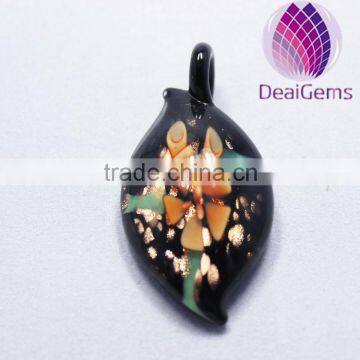 Handmade Inner flower lampwork murano Glass Pendant