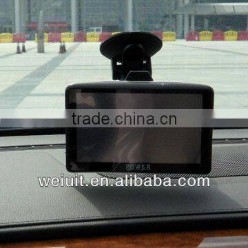 sticky gps & mobile phone holder with suction cup mount on car dashboard