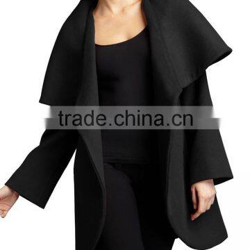 OEM Wholesale Hi-end Fall Winter New Pant Coat Design Woman's Wool Coat photo-3