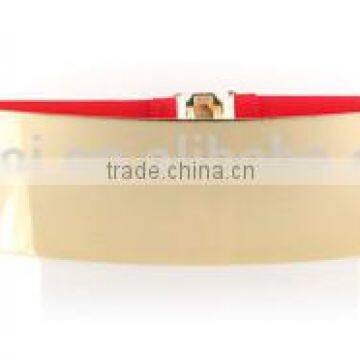 wholesale cheap Best PU leather belt gold metal belt for women