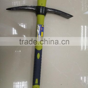 drop forged railway steel pick ,mattock with fiberglass handle