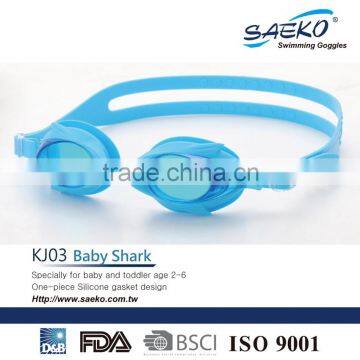 Baby Shark - Non-toxic Gasket Seal Waterproof Junior Children Kids Swimming Goggles