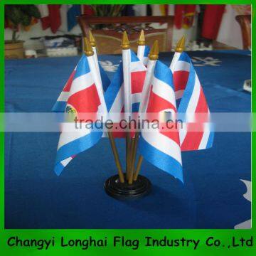 plastic pole polyester mini desk flag