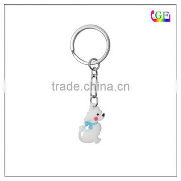 Custom plastic keychain / 3d Cartoon dog keychain