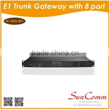 SC-5001-8E1 NEW design Support H.323/SIP protocol Digital Trunk Gateway with 8portE1