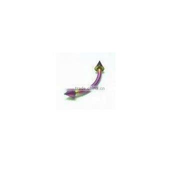 Fashion Surgical Steel Rainbow Eyebrow Ring Body Piercing Jewelry