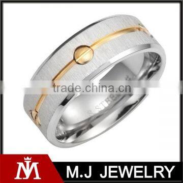 Impressive 316L Stainless Steel Mens Ring Band Silver Gold Fashion Brand Rings Jewelry