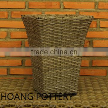 Tall Wicker Flower Pot Indoor and Outdoor Wholesale