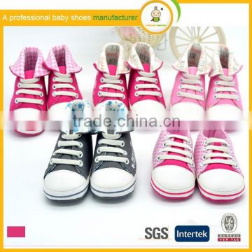 wholesale cheap OEM mix color mickey canves cheap baby shoes