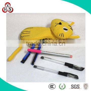 2015 High quality OEM custom school big plush pencil case wholesale