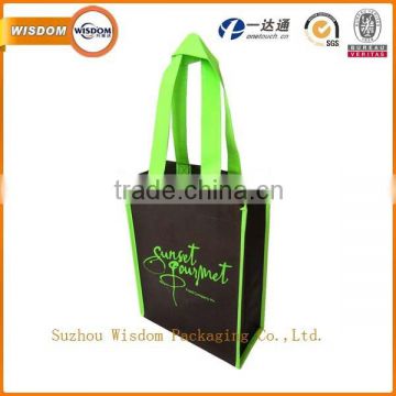 foldable brown non woven bag with printed logo