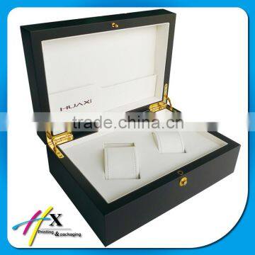 Luxury Two Watches Wooden Watch Box