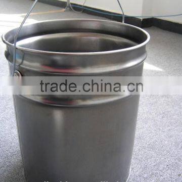 5 gallon round tinplate pail with lid