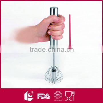 Bulk buy from china stainless steel press spin wire whisk for kitchen