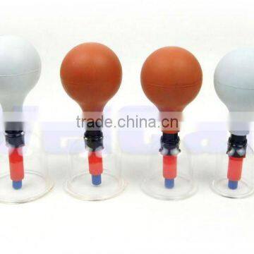 with Magnetic Probe Suction Rubber Bulb Glass Cupping set