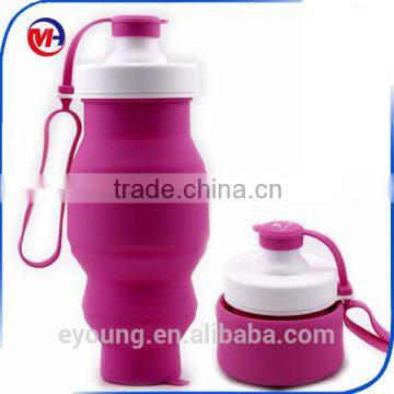 520ml Folding Sport Kettle Outdoor Collapsible Portable Silicone Water Bottle