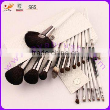 18pcs Natural Hair Wood Handle Pure White Professional Makeup Brush Set